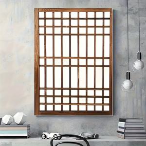 TEMU 프레임리스 캔버스 그림, 모던 인테리어 장식 - 홈 오피스, 거실, 침실, 주방용 현대 일본 스타일 프라이버시 파티션, 중성 베이지 & 브라운, 학문적 공간 장식