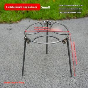 TEMU 휴대용 주철 캠핑 삼각대 - 분리형 야외 화로 스탠드 (그릴, 요리, 네덜란드 오븐 사용), 모든 지형에 쉽게 조립할 수 있는 튼튼한 금속 구조의 조절 가능한 다리