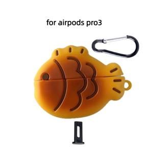 TEMU 세트 구성: 3D 귀여운 타이야키 캐릭터 이어폰 케이스 3종 (애플 프로 3, 프로 2, 에어팟 4/3/2/1 호환), 하드 플라스틱 방수 및 낙하 방지 이어폰 케이스, 패셔너블하고 미니멀한 아트 스타일