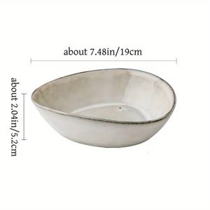 TEMU 독특한 휴일 선물 – 에일리언 세라믹 보울, 빈티지 삼각형 샐러드 과일 접시, 수제 주방용품, 크리스마스, 집들이, 축제 선물에 완벽, 예술적인 접시, 내구성 있는 주방용품, 고품질 도자기, 장식용 보울