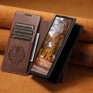 TEMU 휴대폰 케이스 - SUTENI 2-In-1 인조 가죽 무선 충전 카드 홀더 스탠드 지갑 마그네틱 플립 커버, 삼성 갤럭시 Z 폴드 7 6 호환, 친척, 친구 및 노인 선물용으로 적합|지갑