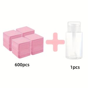 TEMU 1000개 중 600개입 린트 프리 네일 와이프, 젤 클리닝 천, 알루미늄 무첨가 네일 폴리쉬 리무버 패드 (네일 아트 및 뷰티 케어용)|젤네일|매니큐어