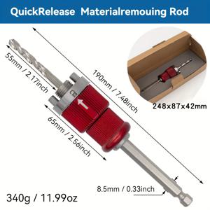 TEMU 나무 판자, 석고 보드 및 기타 재료 드릴링에 적합한 퀵 릴리스 원형 홀 톱 커넥터. 목공 원통형 톱 고속 릴리스