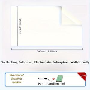 TEMU 흰색보드 벽 스티커 (자체 접착식): 고품질 내구성 폴리프로필렌 재질. 간편한 부착, 도구 불필요. 가정, 사무실 및 현대적인 교실에 적합. 오래 지속되고 실용적인 장식. 공간을 새롭게 바꿔보세요