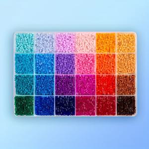 TEMU 24색 2.6mm 안전핀 비즈 세트 - 3D 픽셀 다리미 공예 키트, 고품질 플라스틱/비즈 재질, 가정 및 비즈 공예 용품에 적합 | 생생한 비즈 세트 | 내구성 좋은 공예 재료