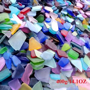 TEMU 200/400/600g 컬러 해양 유리 조각 | 융착 유리 용품, 부드러운 모서리 고품질 무광택 해양 유리 시트, 제작, 공예, 꽃병 채우기, 주얼리 인레이 액세서리에 적합, 추수감사절, 부활절, 할로윈에 이상적