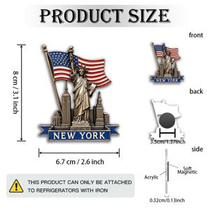 TEMU 1개 빈티지 NYC & 자유의 여신상 자석 - 스테이트/원 월드 트레이드 센터 랜드마크 에나멜 핀, 역사 애호가를 위한 아크릴 컬렉터블, 여행 기념품, 재킷/모자용 핀 (자유의 여신상 디자인), 2D 평면
