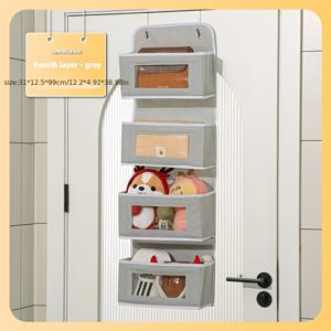 TEMU 1개 4단 행거 정리함, 문걸이 옷장 수납, 다층 행거 포켓 정리함, 욕실 장난감/침실 정리용, 4개의 대용량 포켓, 문걸이 행거 수납함, 문걸이 수납 박스, 행거 옷장 수납함, 침실, 욕실, 옷장, 팬트리, 홈 수납에 적합