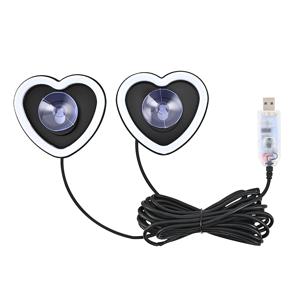 TEMU 하트 모양 LED 앰비언트 라이트 | USB 전원 네온 LED 간판 조명 (차량 및 가정 장식용), 발렌타인데이, 파티, 기념 행사 완벽한 선물 (배터리 없음)
