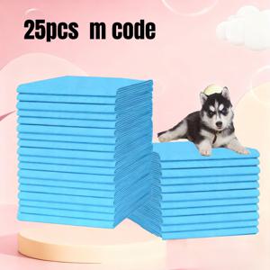 TEMU 25개입, 파란색 대형 사이즈, 강아지 및 고양이 배변 패드에 적합, 폴리머 소재 (폴리에틸렌 PE), 솜털 펄프, 6중 구조, 일회용 애완 동물 훈련 패드|배변패드
