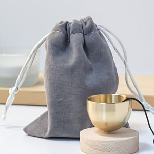 TEMU 1개 미니 옴 벨 힐링 사운드 악기 - 요가, 차크라 밸런싱, 릴랙스, 마음챙김 연습에 적합한 젠 명상 공 - 휴대용 가방 포함 컴팩트 벨, 치료사 및 실천자를 위한 영적 선물