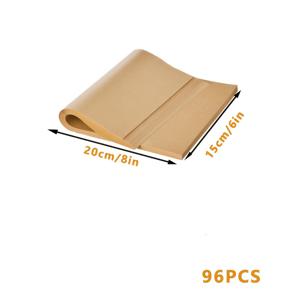 TEMU 48/96개 미리 자른 논스틱 베이킹 페이퍼, 소, 중, 대 사이즈: 6*8인치, 9*13인치, *15.75인치. 다양한 용도에 적합한 세 가지 사이즈 - 컵케이크 라이너, 쿠키 베이킹, 치킨 로스팅, 피자 베이킹 등