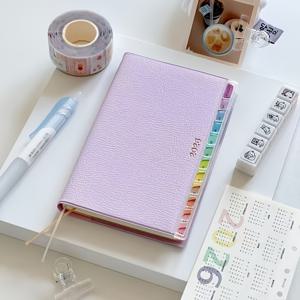 TEMU 2026 코르TEX 인덱스 플래너 - 책당 220페이지, 365일 데일리 타임 매니지먼트 노트북 (주간 및 월간 계획 노트 포함), 라벨링된 인덱싱, 필기 저널, 자가 금기 추적 다이어리|달력|달력|캘린더