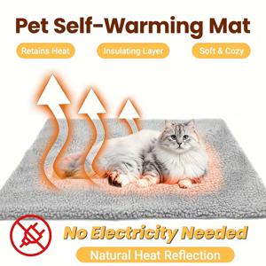 TEMU 펫 캣 매트리스 (고양이와 강아지용) - 탈착식 커버, 내구성 폴리에스터 섬유 베드 본체, 부드러운 그레이 퍼 가죽 표면, 실내외 겸용 보온 패드