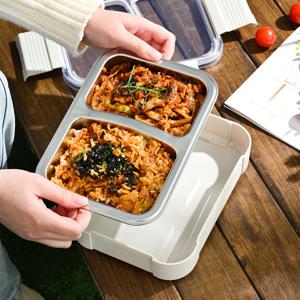 TEMU 전자레인지 사용 304 보온 도시락통 밥찬국물 완전 분리