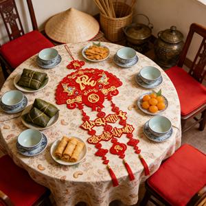 TEMU 봄 축제를 위한 대형 108Cm 행잉 선물. 패턴과 축복이 담긴 전통적인 설날 홈 데코레이션이 특징입니다. 봄 축제 파티 및 새 집 꾸미기에 적합한 다용도 빨간색과 금색 데코입니다.