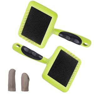 TEMU 2개 세트 카더, 핸드 카더 니들 펠팅 브러시, 니들 펠팅 도구, 고양이와 개를 위한 슬리커 브러시, 스피닝 공예 니들 펠팅 프로젝트 또는 애완동물용 카더 브러시