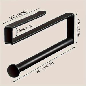 TEMU 뚫린 구멍 없는 종이 타월 홀더 1개, 튼튼한 주방 롤 랙, 캐비닛용으로 디자인되었으며, 비닐 랩 및 천에도 적합하며 주방 및 기타 다양한 환경에 이상적입니다.