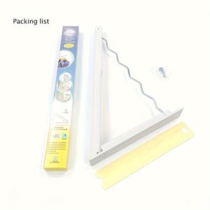 TEMU 1개 벽걸이 접이식 옷걸이 정리대, 공간 절약형 리트랙터블 디자인, 다기능 ABS 플라스틱 수납 선반 - 세탁실, 침실, 욕실 & 현관용, 웨이브 패턴 디자인, 내구성 강한 건조대