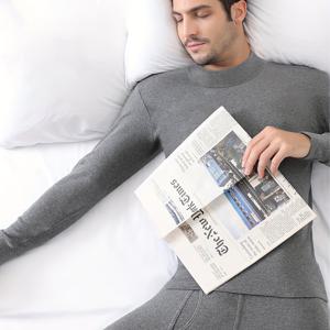 TEMU 남성 패션 멀티 칼라 미드 칼라 보온 내의 세트 따뜻한 가을 겨울 옷 가을 바지 플러스 긴팔 잠옷 바지