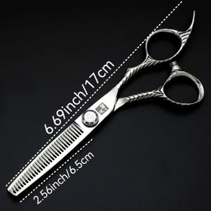 TEMU 후오자키 일본산 440C 스틸 가위 - 수공예, 날카롭고 내구성 있는, 머리 자르기, 곱슬머리 및 일반 머리 유형용, 인체공학적 그립 디자인