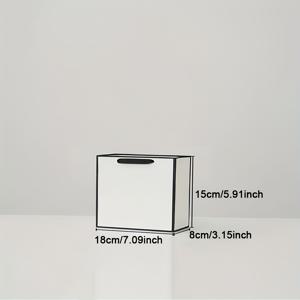 TEMU 12개 화이트 카드보드 블랙 엣지 백, 핸드헬드 크라프트 종이백 - 선물용 가방, 쇼핑백, 테이크아웃 포장, 주얼리 패키징, 크리스마스 & 할로윈