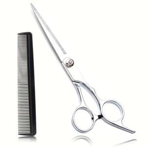 TEMU 6.5인치 스테인리스 스틸 이발 가위 남녀 공용, 살롱 및 가정용으로 적합한 전문가용 트리밍 가위 키트, 정확한 절단을 위한 날카로운 날