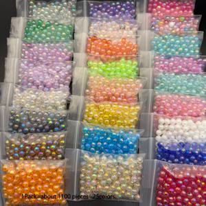 TEMU 1100개 25가지 선명한 색상 6mm 아크릴 직구멍 AB 매직 컬러 장식용 구슬, 팔찌 귀걸이 제작 재료용, 엄마 친구를 위한 발렌타인데이 선물, 창의적인 수공예품, 스타일, 정교한 공예품, DIY 애호가를 위한 필수품, 핸드메이드 액세서리