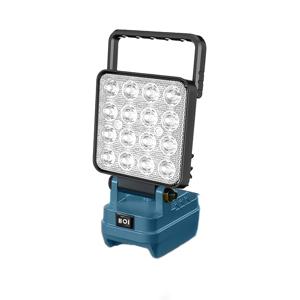 TEMU 마키타 18V Max 배터리에 적합한 무선 LED 작업등 | 2단계 조절, USB 포트 2개, 140° 회전 헤드, 비상 및 작업 현장 조명, 본체만 포함, 배터리 미포함