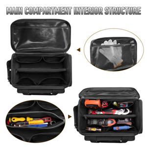 TEMU 1팩 헤비듀티 공구 보관 가방 - 내구성 강한 옥스포드 원단, 다중 수납공간과 양방향 지퍼 디자인, 대용량 정리 수납, 기계 작업, 자동차 수리 및 기술자/DIY 애호가를 위한 선물용, 작업장 조직,컴팩트 오거나이저,오래 지속되는 소재,강화된 스티칭,다목적 정리함,핸디맨 필수품,전문 기술자