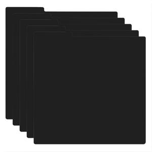 TEMU 12.9인치 비닐 레코드 분리기, 하드 PP 소재, 카테고리 탭, 양면 플라스틱 레코드 가이드, LP, 앨범 크레이트, 책장 정리용, 블랙, 5개입