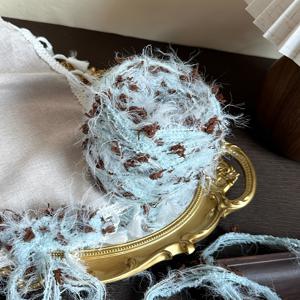 TEMU 1 스케인 50G 손 염색 그라데이션 얀 | 라이트 그레이 혼방 섬유 나일론 및 폴리에스터, 뜨개질 및 코바늘 뜨개질에 적합, 스카프, 모자, 가방