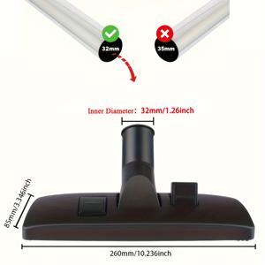 TEMU 1개. 32mm/35mm 범용 진공 청소기 바닥 브러시 헤드 부착 장치, 바닥 및 카펫 모두에 적합, 헨리, 비셀, 유레카, 로열, , 일렉트롤럭, 켄모어, 쇼프 밸, 등 브랜드와 호환되는 새로운 디자인