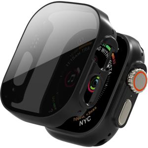 TEMU Apple Watch Series 9/8/7/6/5/4/Se/Se2/Ultra/Ultra 2 호환 프라이버시 강화 사생활 보호 액정 보호 필름, 초박형 범퍼 커버 풀 커버리지 하드 PC 보호 케이스