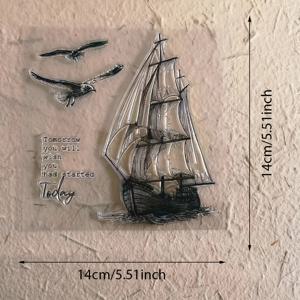 TEMU 해상 선박에 대한 DIY 스크랩북 및 카드 제작을 위한 클리어 스탬프, 앨범 장식용 실리콘 도장 공예 고무 도장