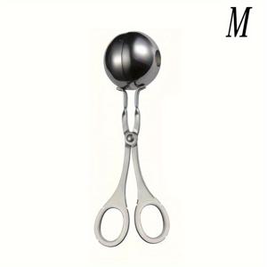 TEMU 1개/3개, 다기능 스테인리스 스틸 미트볼 스푼 - 가정용 피쉬볼 머신 미트볼 스퀴저 볼 클립 주방 도구 쌀볼 몰드
