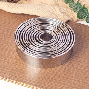 TEMU 스테인리스 스틸 쿠키 커터 세트, 12피스 라운드 베이킹 링 패스트리, 쿠키, 반죽용 - 컵케이크 및 도넛용 재사용 가능한 다목적 원형 커터