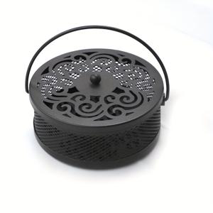 TEMU 1개 철제 모기장 버너 커버 포함 - 여름용 곤충 퇴치제, 쉽게 청소 가능 & 휴대용 야외 사용, 전기 불필요, 내구성 있는 디자인, 가정 및 여행용 모기 퇴치 기계, 클래식한 외관, 튼튼한 구조