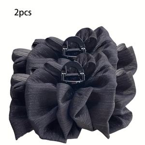 TEMU 여성용 헤어 클립, 두꺼운/얇은 곱슬머리용 대형 클로 클립, 강력한 턱 클립, 뉴트럴 스타일의 게 헤어핀, 프렌치 헤어 클립, 여성용 빈티지 플라스틱 헤어 액세서리