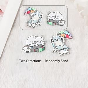 TEMU 2개 세트 고양이 바늘 보관기, 십자수 및 자수 재봉 도구용 자석 바늘 보호대