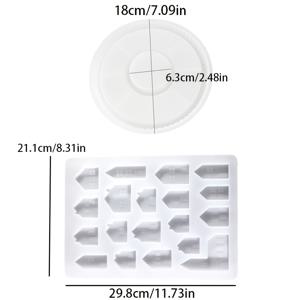TEMU 실리콘 몰드 - 2개/세트 트레이 미니 하우스 실리콘 캔들 몰드 DIY 수제 노르딕 하우스 아로마 비누 석고 수지 공예 주조 몰드 홈 19 유럽 하우스 풀 플레이트 몰드