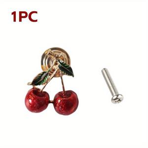 TEMU 체리 모양 금속 서랍장 손잡이, 알루미늄 합금, 단일 구멍, 산업용 강도 그립, 기타 금속 재질, 가정 및 사무실 사용을 위한 1.57