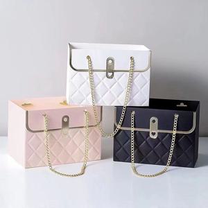 TEMU 결혼식용으로 디자인된 종이 꽃 선물 가방 3개 세트 (손잡이 포함). 꽃 장식, 선물 포장, 베이비 샤워 및 파티 등 이벤트에 적합합니다.