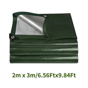 TEMU 1개 튼튼한 녹색 폴리에틸렌 타프 커버 - 전천후 UV 저항, 찢김 방지 및 찢김 방지, 접착 스트립으로 간편한 설치, RV, 보트, 수영장, 정원, 캠핑, 카라반용 대형 두께 타프 - 내구성 PE 소재 교체 커버|텐트