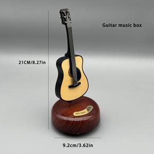 TEMU 바이올린, 기타, 피파가 특징인 빈티지 장식 뮤직 박스. 생일 선물 또는 클래식 장식품으로 완벽합니다.