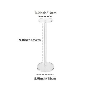 TEMU 1개 투명 아크릴 모자 스탠드 - 어부 모자, 야구 모자 & 가발에 이상적 | 공간 절약, 쉽게 조립, 내구성 및 분리 가능한 수납 선반, 침실, 화장대 & 탈의실용, 화장대 액세서리 | 세련된 디자인 | 아크릴 소재