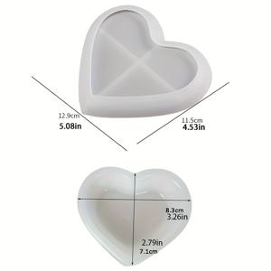 TEMU 2개-수지 주조 몰드 하트 모양 플레이트 실리콘 몰드 플레이트 실리콘 몰드 주조 몰드 수지 공예 실리콘 수지 몰드 보석 보관함 몰드 콘크리트 실리콘 몰드 선물 가정 장식