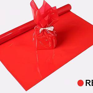 TEMU 1개 7색 투명 셀로판 포장지 롤 | 크기 33.8 x 118인치, 발렌타인데이, 부활절, 생일, 파티 선물, 공예, 꽃꽂이, 홈 데코에 적합