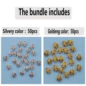 TEMU 100개/50개 드럼 크로스 스페이서 비즈 8mm 네잎 클로버 모양 루즈 스페이서 비즈 도트 양면 직구 비즈 크로아제 천공 루즈 비즈 장식 비즈 입체 패턴 대구경 루즈 비즈 스루홀 비즈 주얼리 DIY 팔찌 목걸이 발찌, 귀걸이 헤어 액세서리 펜던트 폰 체인 키체인, 의류 액세서리 공예 장식 액세서리 제작 재료