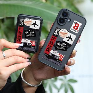 TEMU 폰 케이스: 2개 1세트 & 패셔너블 럭셔리 올인클루시브 충격방지 그레이 스티커 패턴 아이폰 16 15 14 13 12 11 프로 맥스 7 8 플러스 자석 흡착 폰 케이스 & 고품질 가죽 자석 카드 클립 KJ1